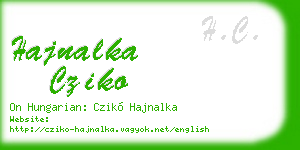 hajnalka cziko business card
